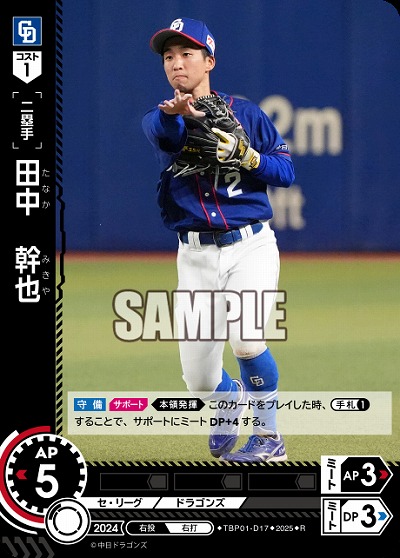 田中 幹也(中日ドラゴンズ) 【TBP01-D17R】